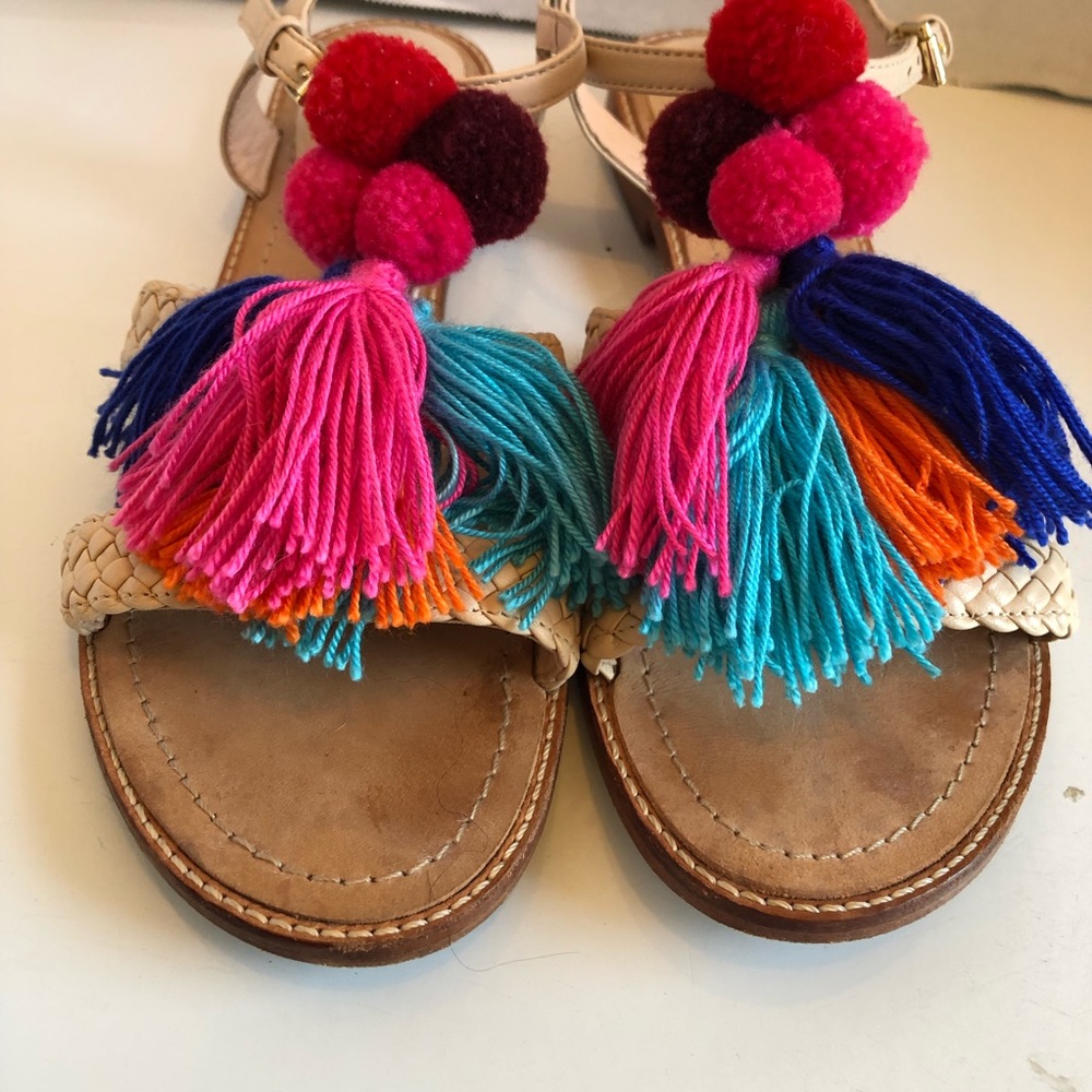 Kate spade sunset strappy pompom sandals - Picture 7 of 14